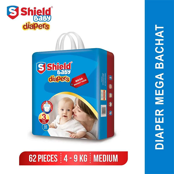 SHIELD BABY DIAPER 62P MIDI