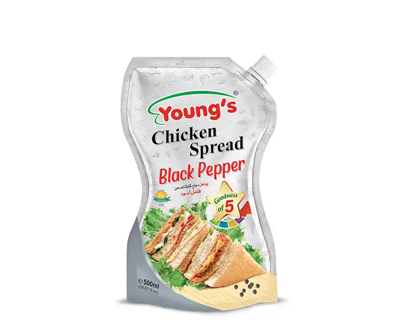 YOUNGS CHCIKEN SPREAD BLACK PAPPER 500ML