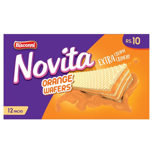 BISCONNI NOVUTA ORANGE  WAFERS 24PACK