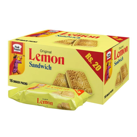 PEEK FREANS LEMON SANDWICH CHOCOLATE 16 SNACK PACK